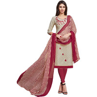 Anni Designer Women's Dusty Color Cotton Blend Embroidered Printed Dupatta Churidar Dress Material(Divyanshi 2 2001 Gangour_Dusty_Free Size)
