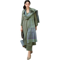 ANNI DESIGNER Women's Rayon Blend Solid Straight Kurta with Pant & Dupatta (Raja Saab Green-VKS12_4XL_Green_XXXX-Large)