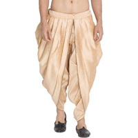 VASTRAMAY Men's Gold Silk Blend Dhoti