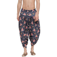 VASTRAMAY Men's Grey Cotton Silk Dhoti_VASMPCD001GY_F