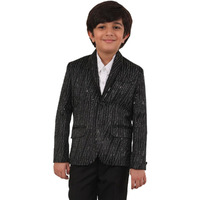 VASTRAMAY Boys' Black Silk Blend Blazer_VASBCT028BL_34