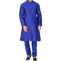 VASTRAMAY Mens Cotton Silk Regular (Blue_VASMKBU001nPBU_46)