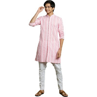 VASTRAMAY Lucknowi Chikankari Cotton Kurta Pyjama Set for Boys  Festive Wear for Holi & Eid