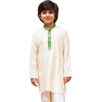 VASTRAMAY Boys' Cream Kurta_VASBK150GN_26