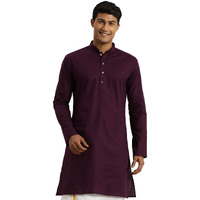 VASTRAMAY Men's Purpe Cotton Kurta_VASMK135PU_42