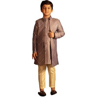 VASTRAMAY Boys' Onion Pink And Cream Ethnic Combo Set_VASBCO008PU_26