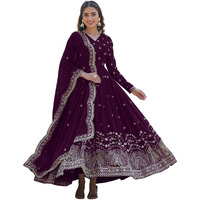 Wedani Georgette Anarkali Kurta Set with Dupatta For women
