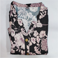 Yashika Women's Latest Printed Cotton Blend Straight Kurta and Palazzo Pant Set (AZ-YS-OG4-KS2161-M_Black