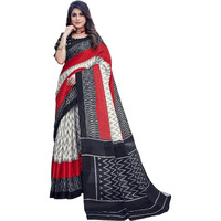 Yashika Women's Printed Trendy Art Silk Saree with Blouse Material||Black Coloured Art Silk Saree||AZ-YS-P4-INSTA BLACK