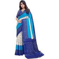 Yashika Women's Printed Trendy Art Silk Saree with Blouse Material||Navy Blue Coloured Art Silk Saree||AZ-YS-P4-INSTA NAVY