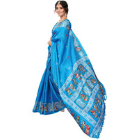 Yashika Women's Woven Latest Art Silk and Tassels Saree with Unstitched Blouse Material (AZ-YS-P2-NAFIZA-Parent-NEW_Blue)