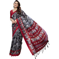 Yashika Women's Banarasi Kanjivaram Art Silk Saree Set with Blouse |saree for Women | Silk Saree | New Sari | Latest Saree (AZ-YS-P1-SHAZIA GREY JHALAR)