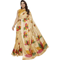 Yashika Women's Printed Linen sarees for women| Linen cotton Sadi|saree for Women | Silk Saree | New Sari | Latest Saree (AZ-YS-P1-RIPIKA YELLOW)