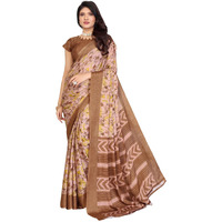 Yashika Women's Tussar Silk Printed Saree With Blouse Material |saree for Women | saree collection 2025 | New Sari | Latest Saree (AZ-YS-P1-SWAPNA BROWN)