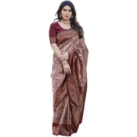 Yashika Women's Banarasi Kanjivaram Art Silk Saree Set with Blouse |saree for Women | Saree | New Sari | Latest Saree (AZ-YS-P1-KISHORI MAROON)