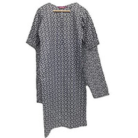 ANNI DESIGNER Women's Cotton Blend Printed Straight Kurta with Pant (Utapi Multi_XXL_Multicolor_XX-Large)