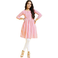 VASTRAMAY Girls' Chikankari Cotton Kurta & Churidar Set  Festive Ethnic Wear for Holi & Eid