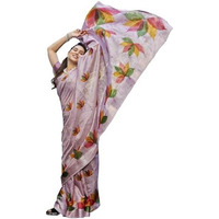 Yashika Women's Printed Linen sarees for women| Linen cotton Sadi|saree for Women | Silk Saree | New Sari | Latest Saree (AZ-YS-P2-RIPIKA PURPLE)