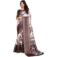 Yashika Women's Dola Silk Printed Saree With Blouse Material |saree for Women | saree collection 2025 | New Sari | Latest Saree (AZ-YS-P1-GYANI WHITE PURPLE)