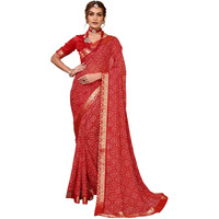 Yashika Women's Woven Latest Georgette Saree with Lace and Blouse Material (AZ-YS-P1-PADMINI-VANSHI-Parent-NEW_Red)