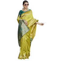 Yashika Women's Banarasi Kanjivaram Art Silk Saree|Sarees for Women (AZ-YS-P1-MINTOO MEHENDI)