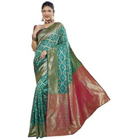 Yashika Women's Banarasi Kanjivaram Art Silk Saree|Sarees for Women (AZ-YS-P1-MINTOO RAMA)