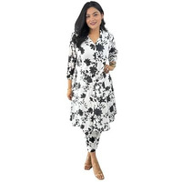 Yashika Blend Trendy Printed Cotton Bleand Trousers Woman Pant with Dupatta | Kurta Sets|Kurti for Women (AZ-YS-OG-KS2206-S) Parent_White