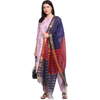 ANNI DESIGNER Women's Cotton Straight Kurta with Palazzo & Dupatta (KPZD-COT-10010-PINK_S_Pink_Small)