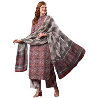 ANNI DESIGNER Women's Rayon Blend Printed Straight Kurta Plazzo with Printed Dupatta (Aabina Maroon-VKS01_S_Maroon_Small)