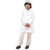 VASTRAMAY Boys' White Kurta Pyjama Set