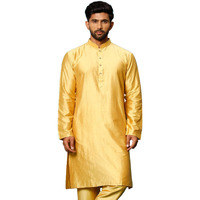 VASTRAMAY Men's Mustard Viscose Kurta_VSHRMK169MD_40