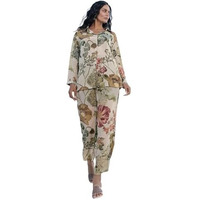 Yashika Regular Cotton Blend Floral Printed Kurta Bottom Set for Women Beige (AZ-YS-INT-KS2149-W-Parent