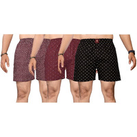 KLOSIA Men's Cotton Printed Regular Boxer Shorts