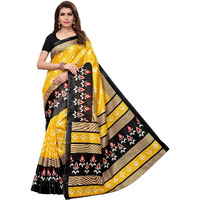 Yashika Womens Silk Saree With Attached Blouse (Sdpl-Priya_Yellow_Fs_Yellow)
