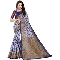Yashika Womens Silk Saree With Blouse Piece (Sdpl-Swati Navy_Multicolor)
