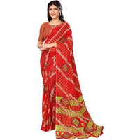 Yashika Woven Georgette Women's Saree (AZ-YS-P1-AMIRA-TWISHA-Parent_Red)