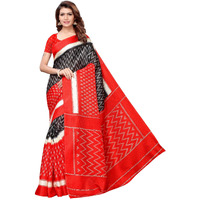 Yashika womens Georgette light weight saree with blouse piece (Multi-Color_Free_Size) SDPL-SNAP RED