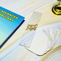 ITZYL Rectangular Resin Handmade Bookmark with Tassels for Women Teacher Kids Book Lovers Gift (Pack of 1)-Alcoholic Grey