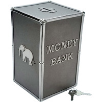 DECORIZE Wooden Money Bank Big Size Master Size Large Piggy Bank Wooden 8 x 5 inch for Kids