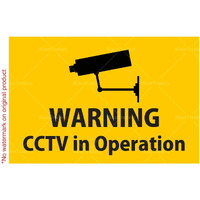 CVANU Warning Sign Sticker for CCTV Security Camera (Pack 8) CV-07