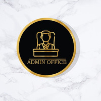 CVANU Circle ADMIN OFFICE Acrylic Sign Board Self-Adhesive for Office, Cafe, Business, Malls Sign Board (Set of 2) c_111