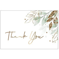 Blisscent Thank You Cards (Pack Of 50) With White Back For Small Business, Return Gifts, Packaging Material, Professional Use (Size - 3.5 inch by 2 inch) DESIGN 6