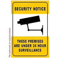 CVANU Warning Sign Sticker for CCTV Security Camera (Pack 4) CV-3