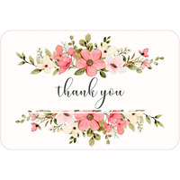 Blisscent Thank You Card for Your Business | Thanks Cards to Customer, Appreciation Cards for Small Business Owners & Sellers (3.5 x 2 Inch) (50, Floral Design 2)