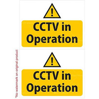 CVANU Warning Sign Sticker for CCTV Security Camera (Pack 20) CV-4