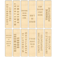 CVANU Positive Quotes Wooden Bookmark Gift for Book Reader, Book Lovers(Set of 48)_c1