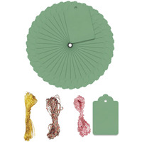 CVANU 100 Pcs Premium Matchatea Colour Gift Tags, Double-Sided Available Kraft Paper Price Tags with Colourful Strings