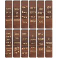 CVANU Positive Quotes Wooden Bookmark Gift for Book Reader, Book Lovers(Set of 36)_c5