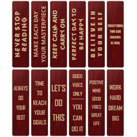 CVANU Positive Quotes Wooden Bookmark Gift for Book Reader, Book Lovers(Set of 48)_c2