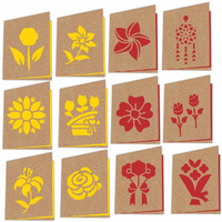 CVANU Greeting Card 12 Design,Blank Notecard with Envelope for All Occasions(12pc)(3.5x5inch)_c15